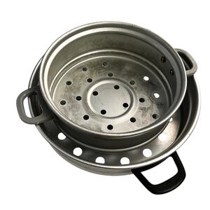 Set of 2 Metal Steamer Inserts – Small & Large – Aluminum Pot Steamers Used